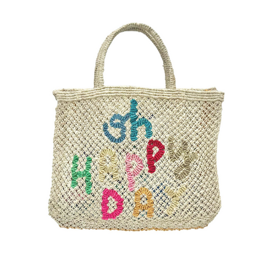 OH HAPPY DAY JUTE BAG - S