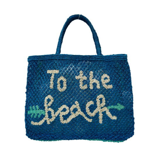 To The Beach Jute Bag L