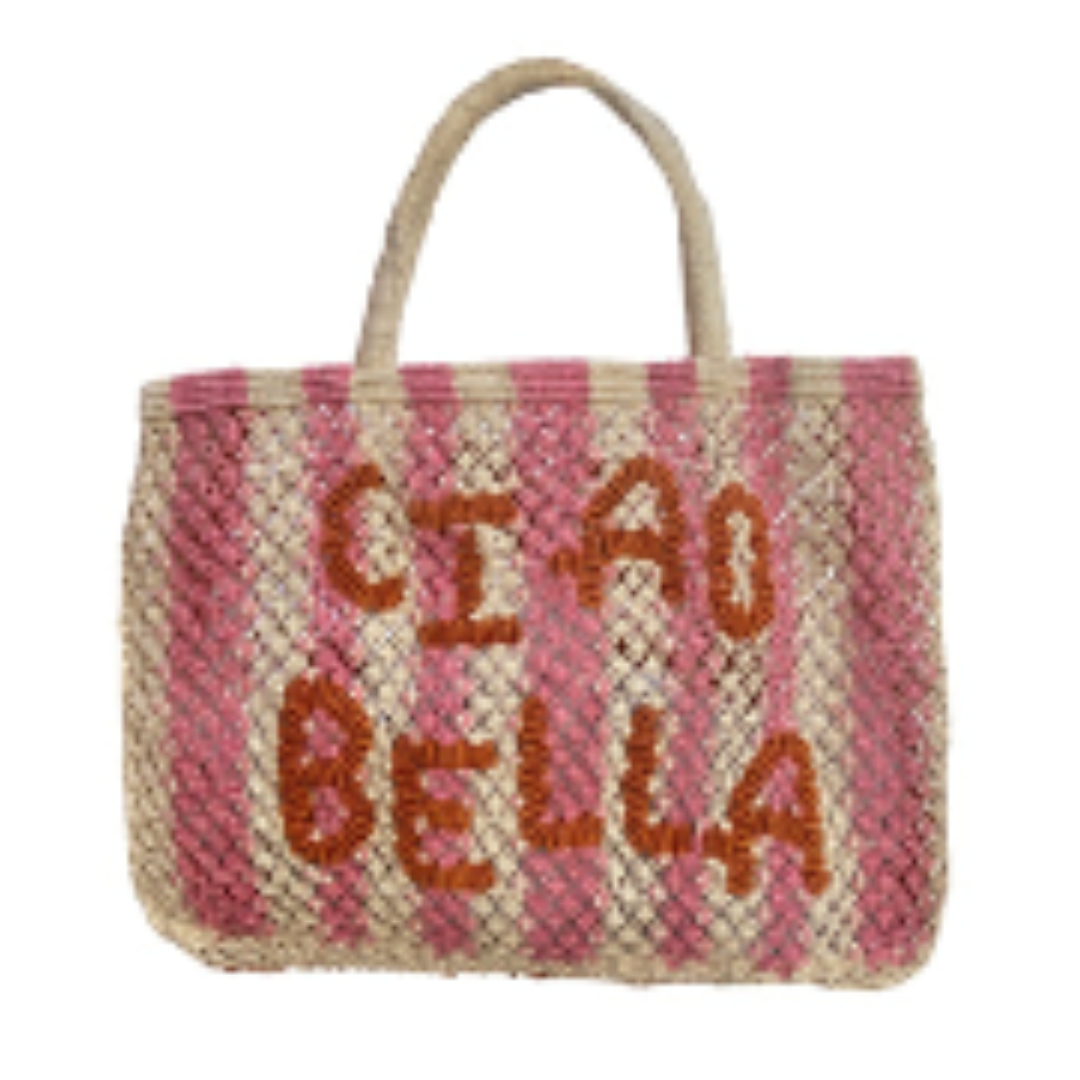 CIAO BELLA Stripes Jute Bag S