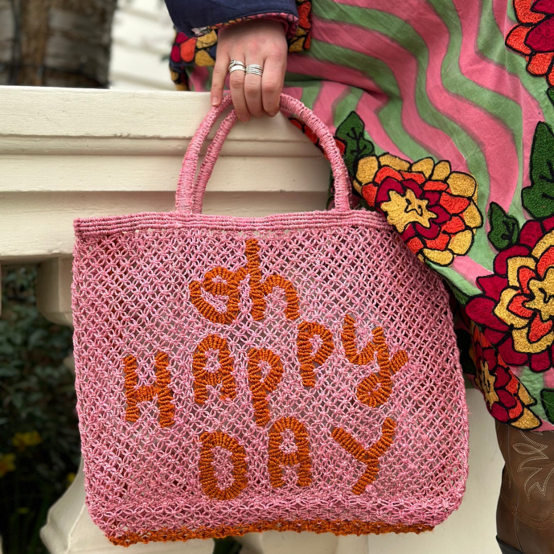 OH HAPPY DAY JUTE BAG - S