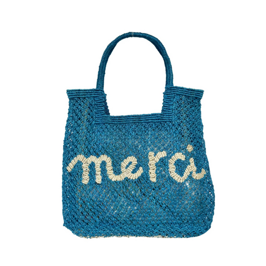 Merci Jute Bag (Stella) S Cobalt