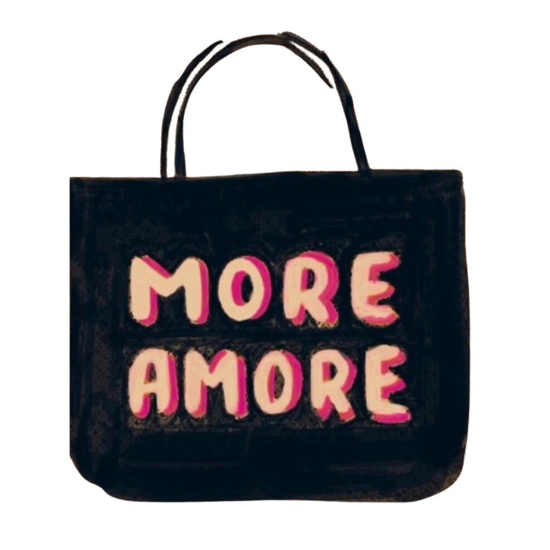 More Amore Jute Bag S Black